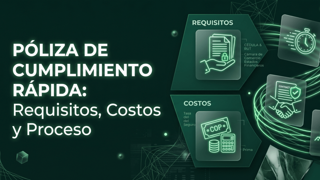Cómo obtener una póliza de cumplimiento rápida en Colombia: requisitos, costos y proceso completo